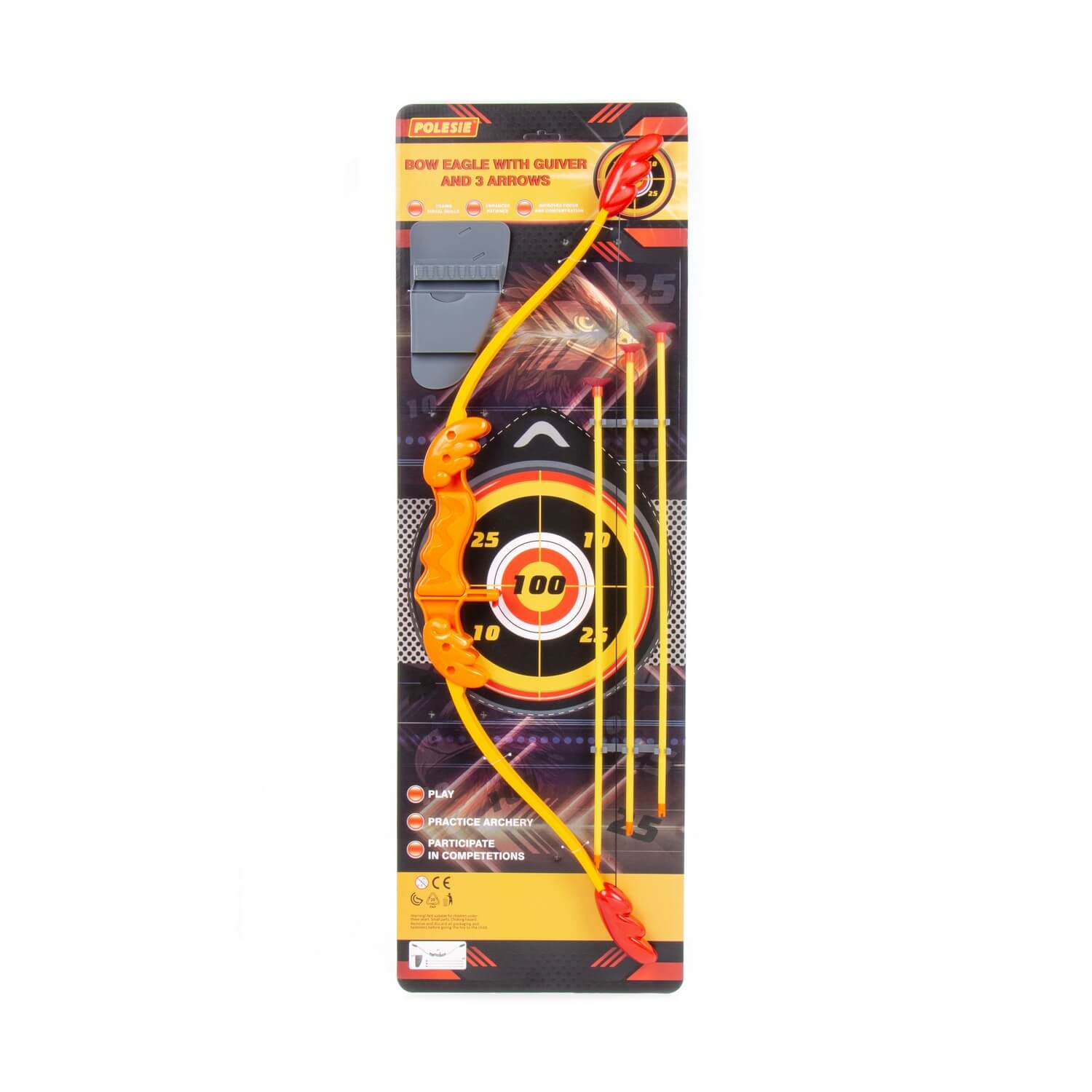 Zestaw łuczniczy: łuk "Orzeł", strzały (3 szt.), kołczan Zestaw łuczniczy: łuk "Orzeł", strzały (3 szt.), kołczan Ref. 66774 - photo #1