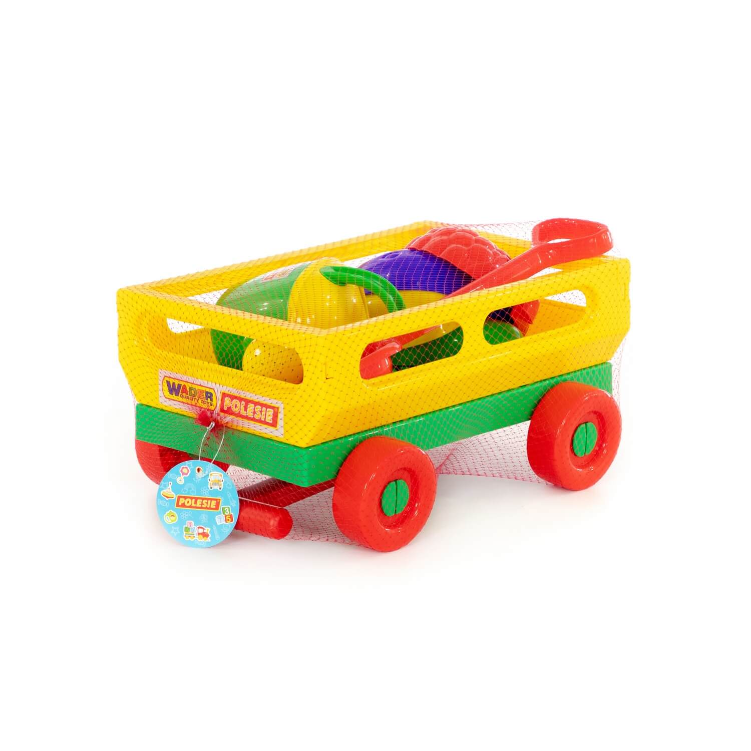 Zestaw Nr483: taczka z rączką Nr2 + łopata średnia, foremki "Owoce" duże 4 szt, konewka Nr8 Ref. 45713 - photo #10