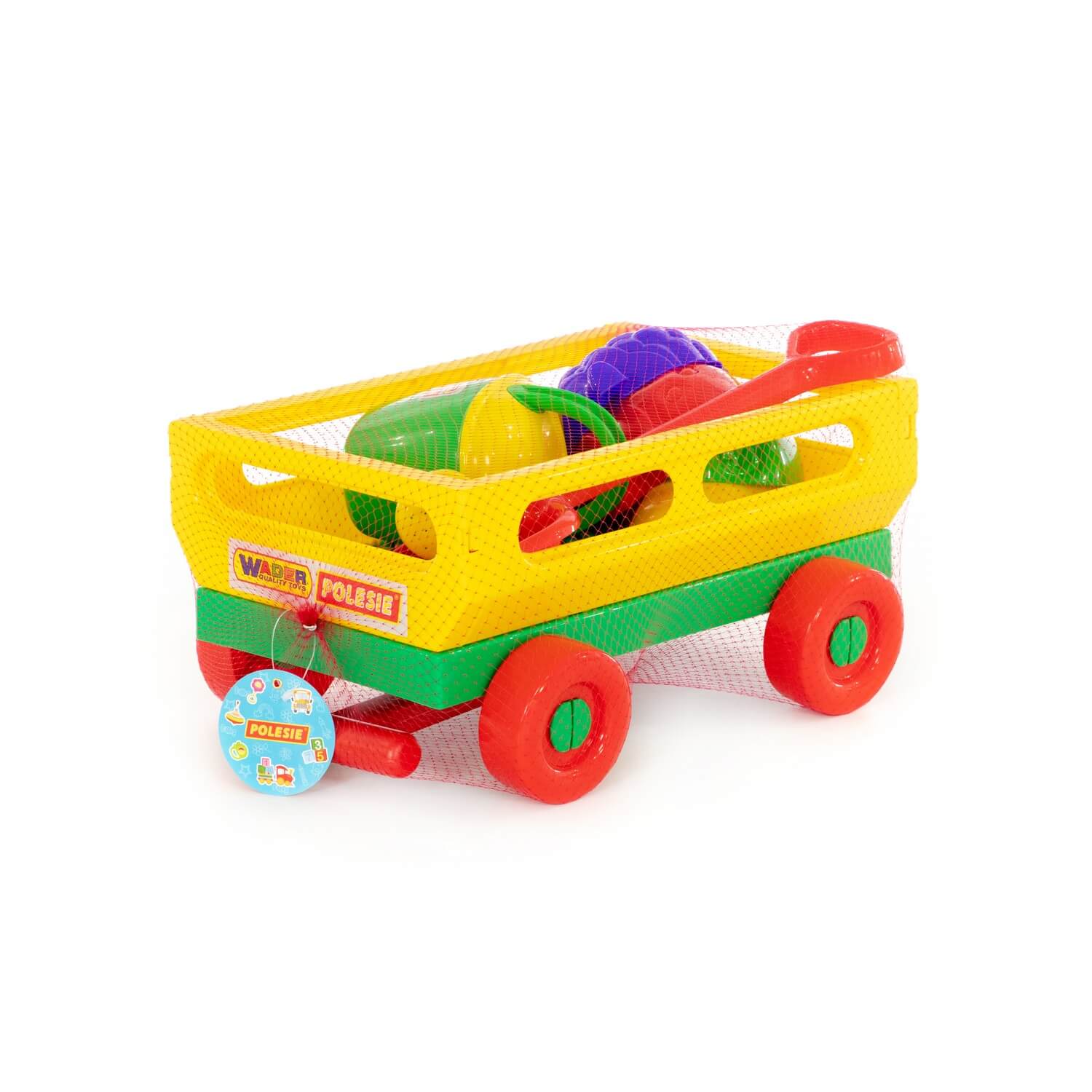 Zestaw Nr483: taczka z rączką Nr2 + łopata średnia, foremki "Owoce" duże 4 szt, konewka Nr8 Ref. 45713 - photo #20