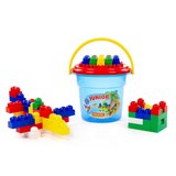 Klocki "Junior" - 57 elem. w wiaderku "Maxi" z pokrywą Ref. 70252 - photo #1