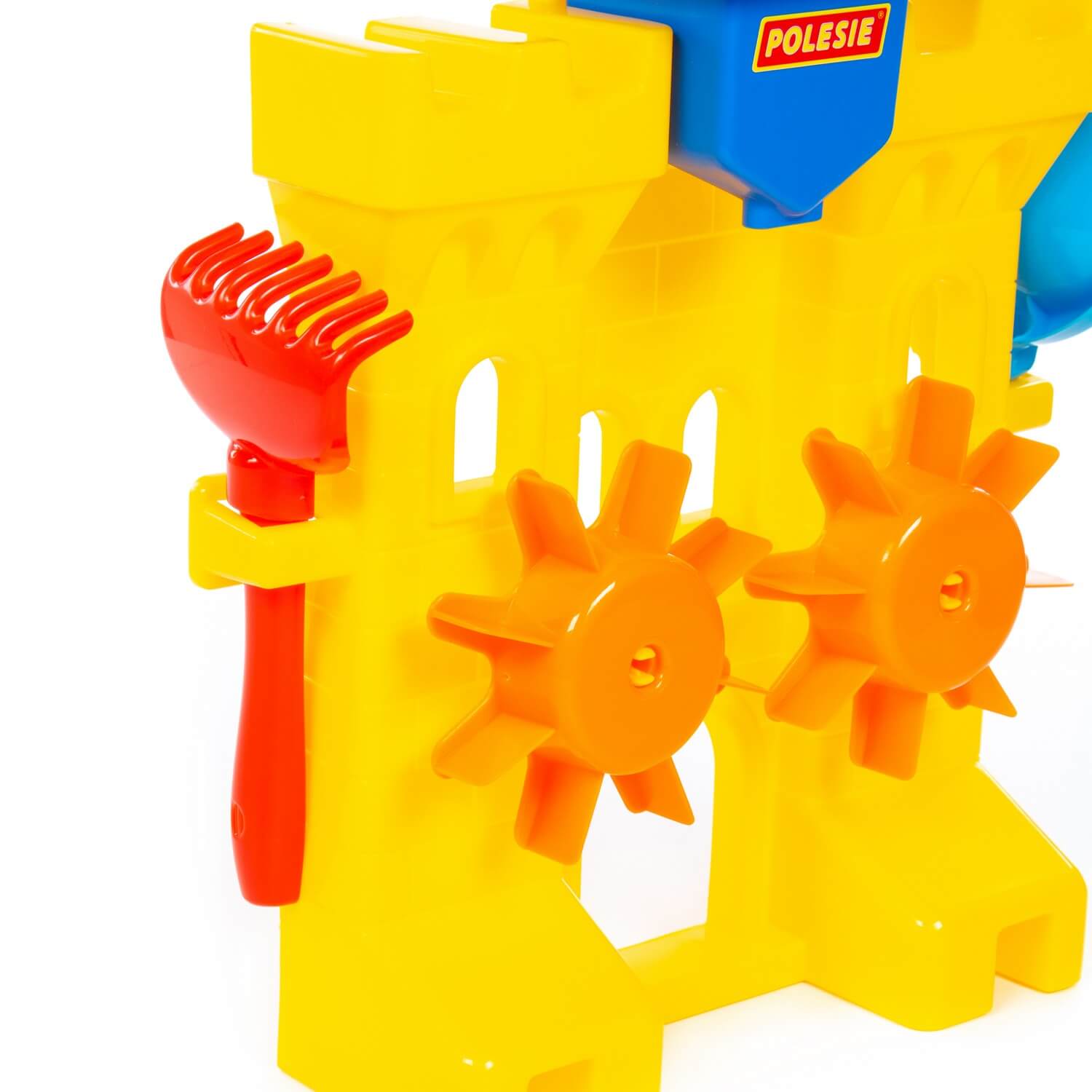 Zestaw Nr466: Młyn do piasku "twierdza", łopatka Nr5, grabki Nr5, foremki (zamek most + zamek wieża + zamek ściana i 2 wieży) Ref. 45102 - photo #8