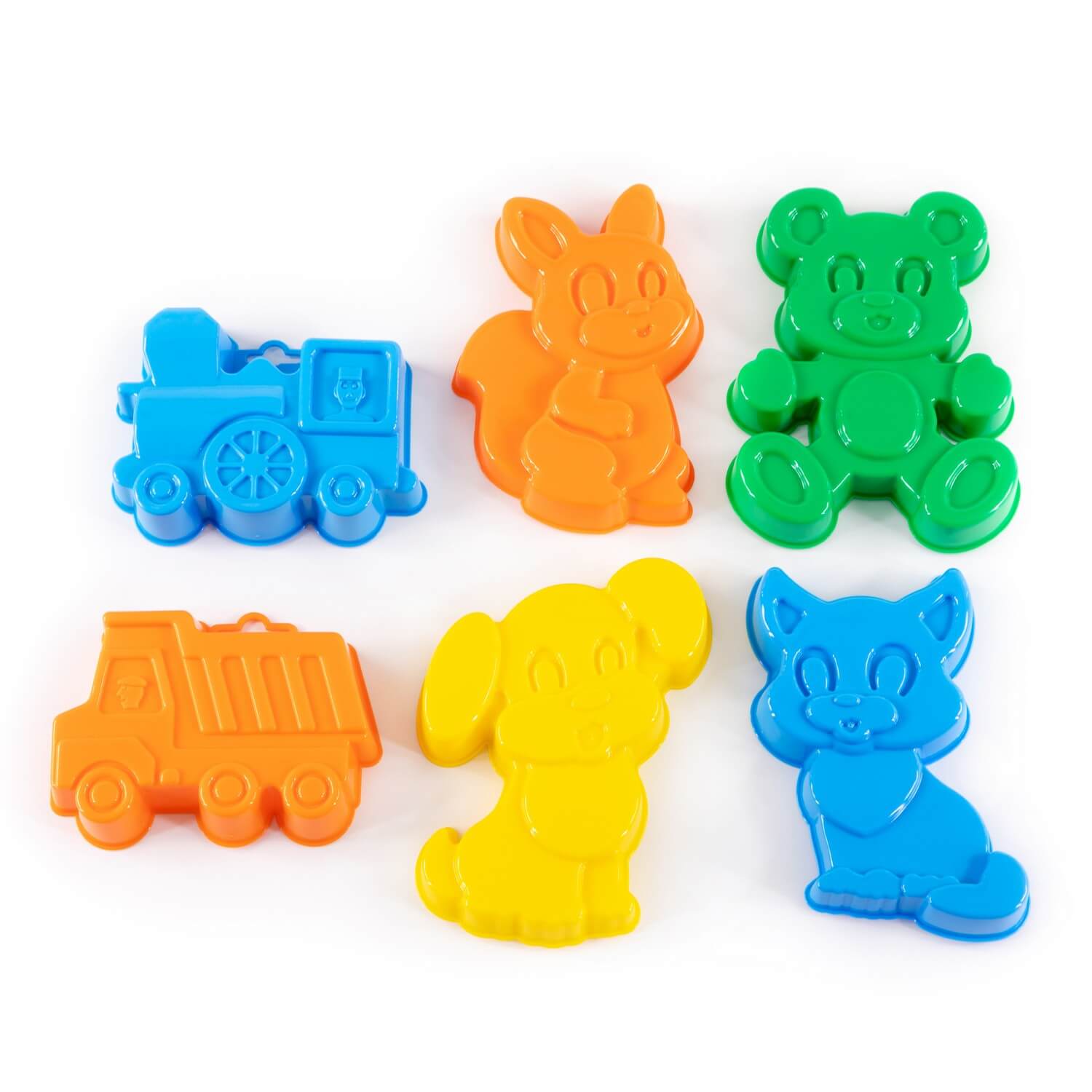 Zestaw Nr352 (w plecaku): "Mrówka", samochód-wywrotka + wiaderko małe z noskiem, łopatka Nr5, grabki Nr5, foremki (wywrotka + lokomotywa), foremki (wiewiórka + piesek + kotek + niedźwiedź), konewka mała Nr4 Ref. 4740 - photo #17