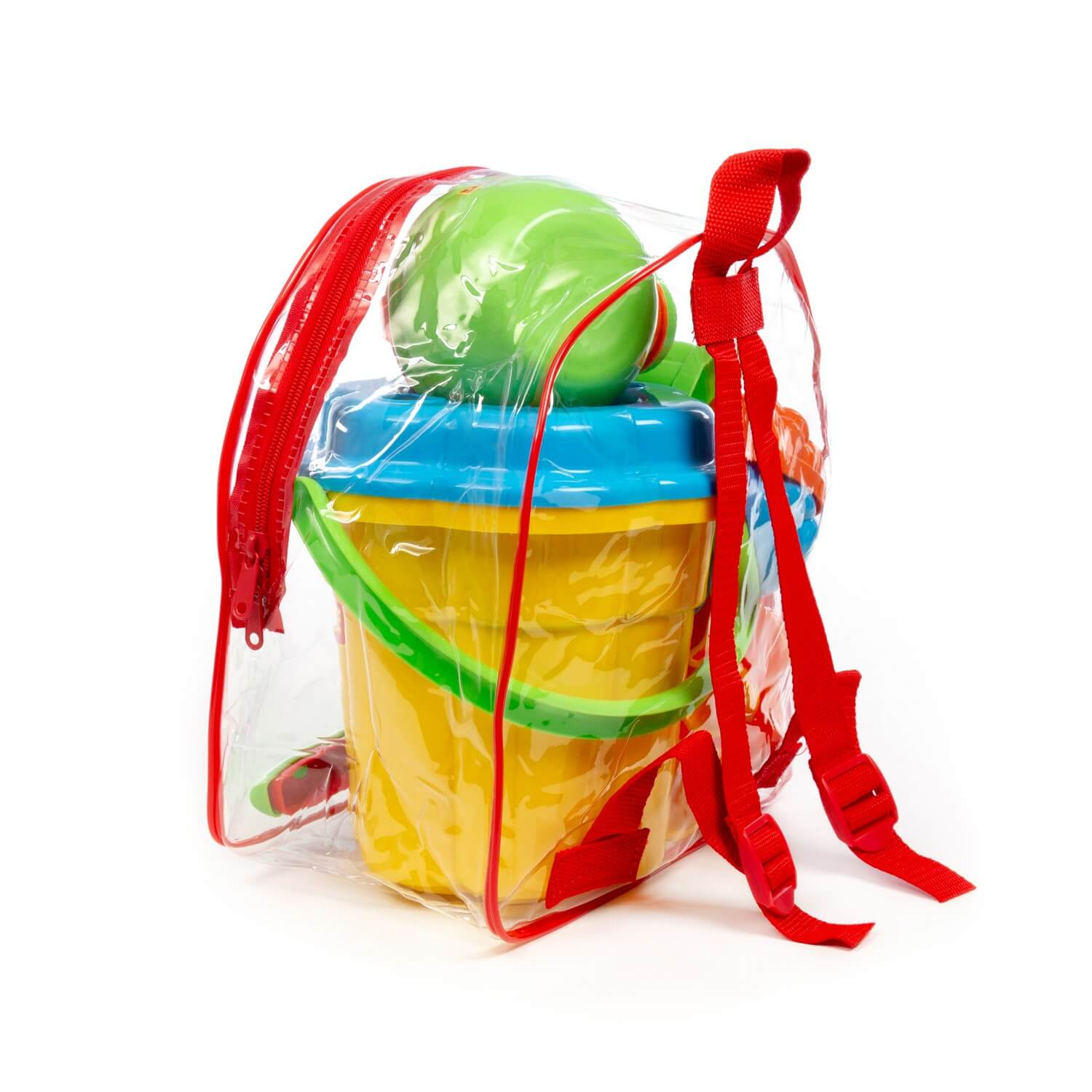 Zestaw Nr168 (w plecaku): wiaderko-kwiatek duże, sito-kwiatek duże, łopatka Nr5, grabki Nr5, foremki (wiewiórka + piesek + kotek + niedźwiedź), 3 foremki, konewka mała Nr4 Ref. 5006 - photo #9