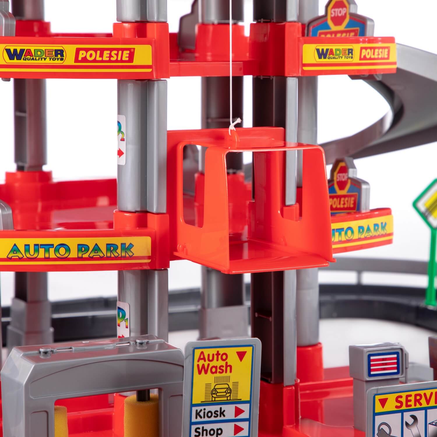 Parking 4-poziomowy z drogą i samochodami, czerwony (w pudełku) Parking 4-poziomowy z drogą i samochodami, czerwony (w pudełku) Ref. 44723 - photo #7