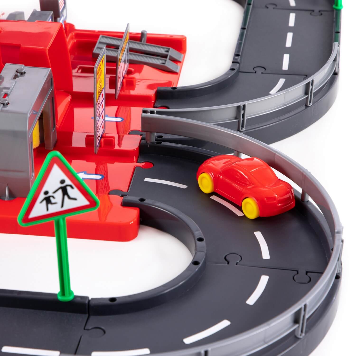 Parking 4-poziomowy z drogą i samochodami, czerwony (w pudełku) Parking 4-poziomowy z drogą i samochodami, czerwony (w pudełku) Ref. 44723 - photo #12