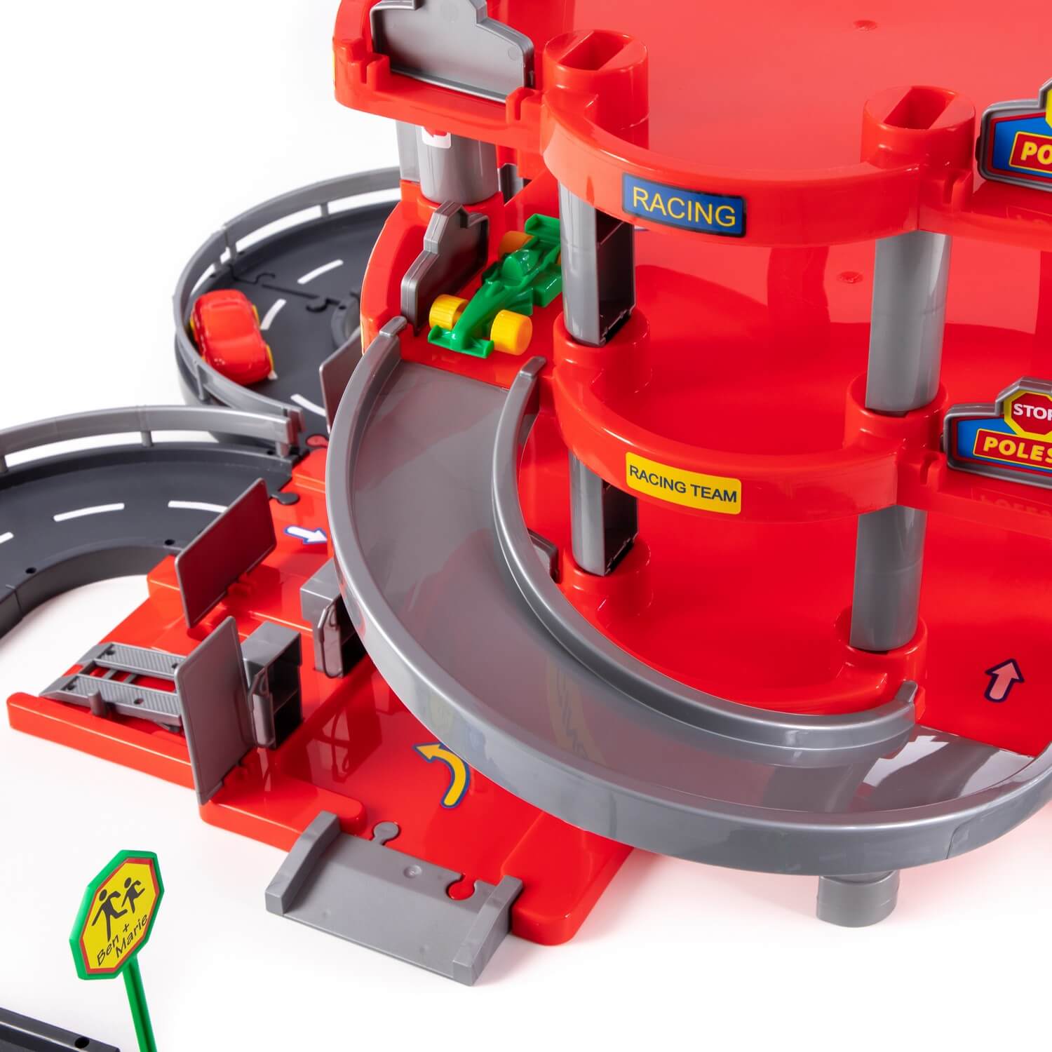 Parking 4-poziomowy z drogą i samochodami, czerwony (w pudełku) Parking 4-poziomowy z drogą i samochodami, czerwony (w pudełku) Ref. 44723 - photo #13