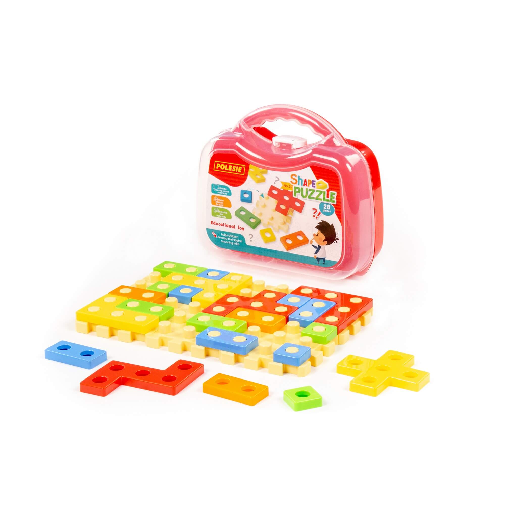 Zabawka edukacyjna "Ułóż puzzle" Nr10 (28 elementów) (w małej walizce) Ref. 94766 - photo #2