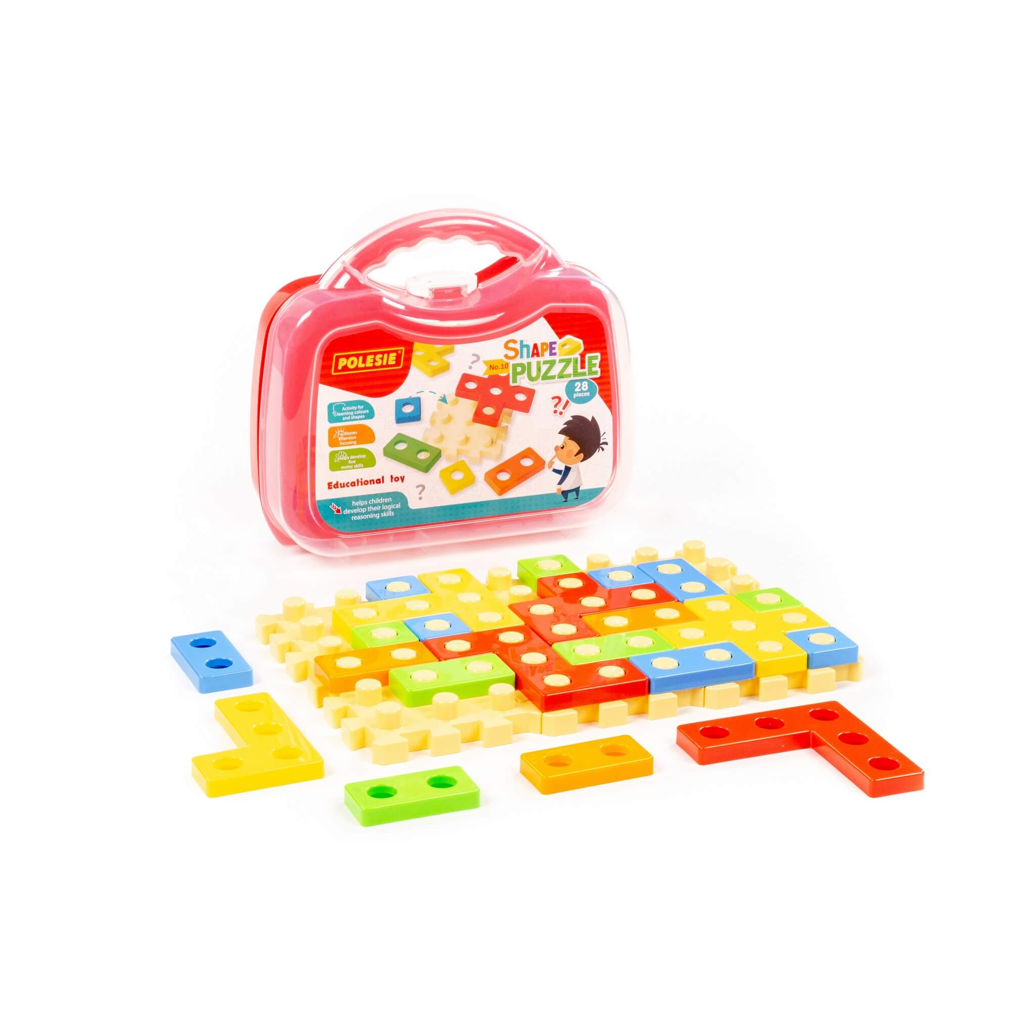 Zabawka edukacyjna "Ułóż puzzle" Nr10 (28 elementów) (w małej walizce) Ref. 94766 - photo #3