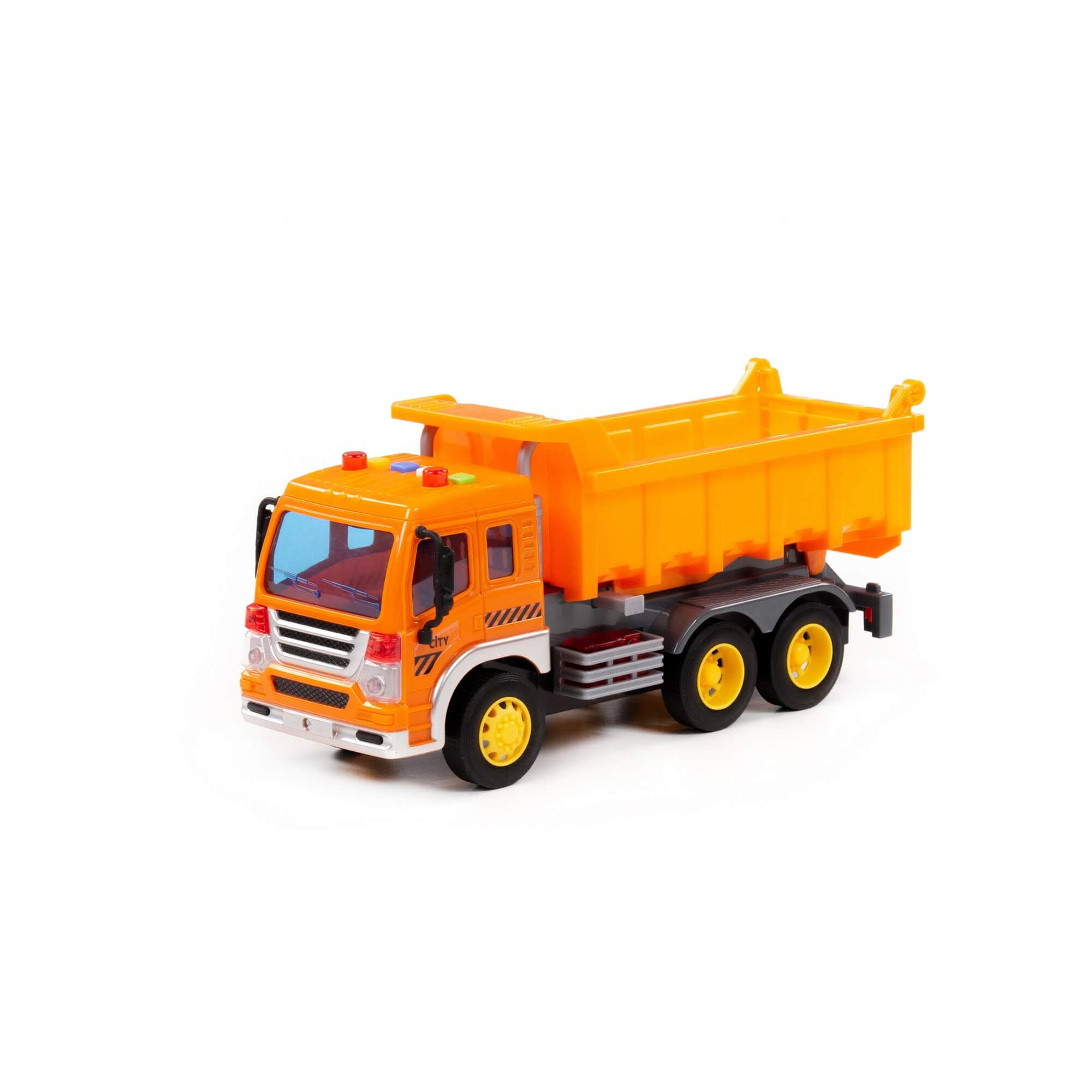 "City", samochód-wywrotka inercyjny (ze światłem i dźwiękiem) (pomarańczowy) (w pudełku) Ref. 86235 - photo #2