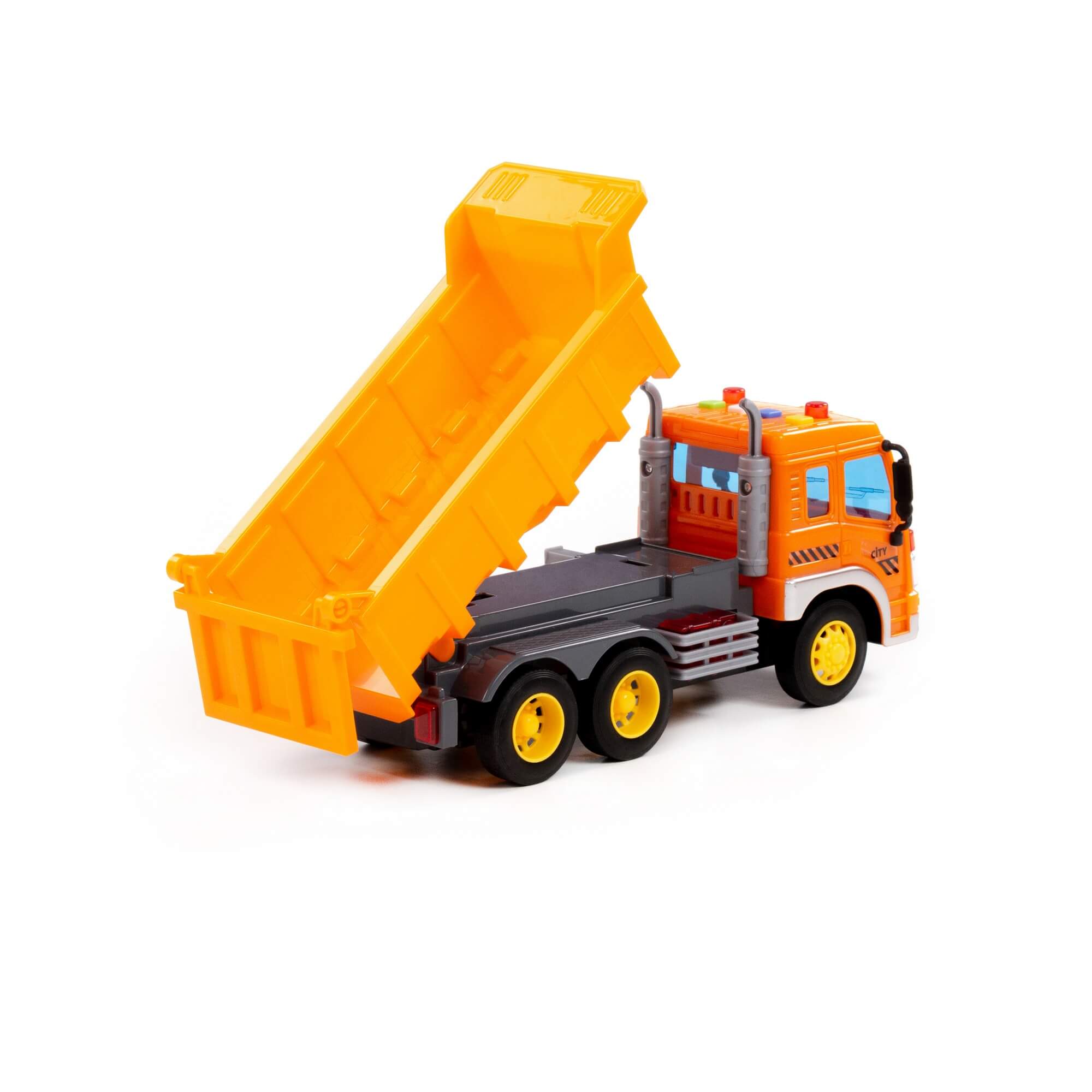 "City", samochód-wywrotka inercyjny (ze światłem i dźwiękiem) (pomarańczowy) (w pudełku) Ref. 86235 - photo #4