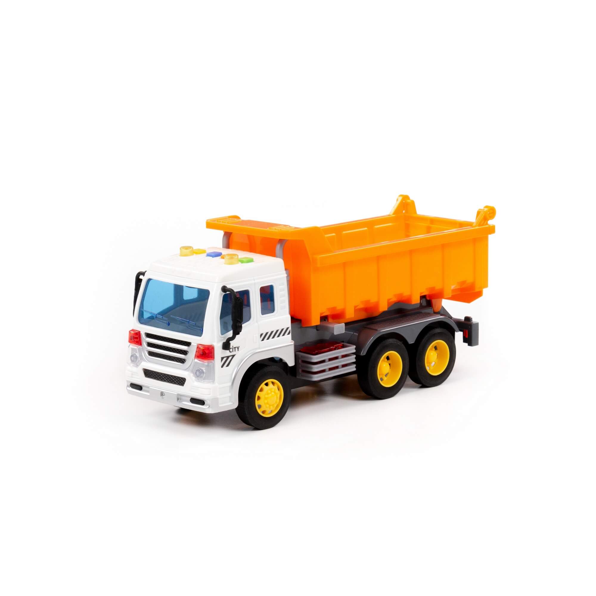 "City", samochód-wywrotka inercyjny (ze światłem i dźwiękiem) (pomarańczowy) (w pudełku) Ref. 86235 - photo #8