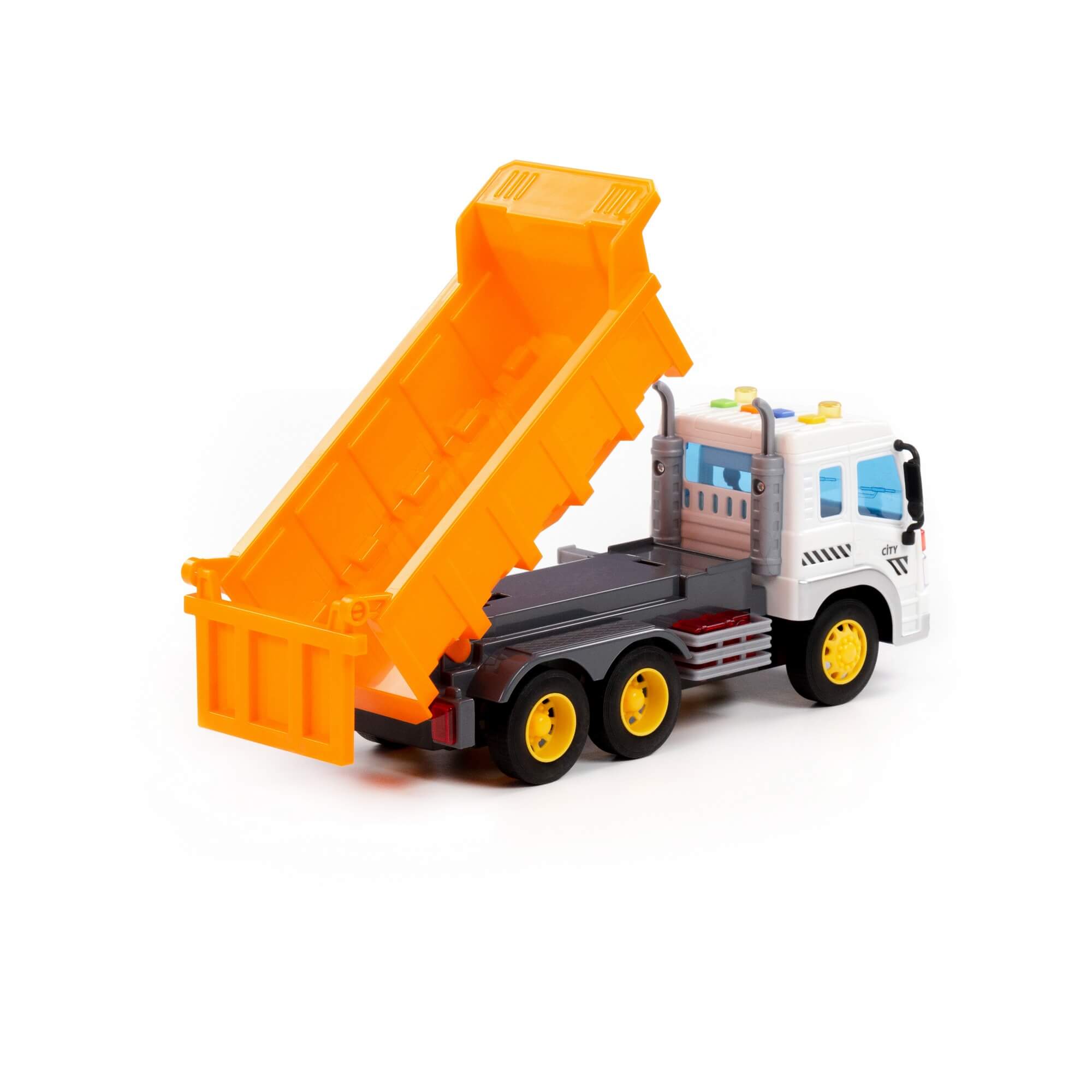 "City", samochód-wywrotka inercyjny (ze światłem i dźwiękiem) (pomarańczowy) (w pudełku) Ref. 86235 - photo #10