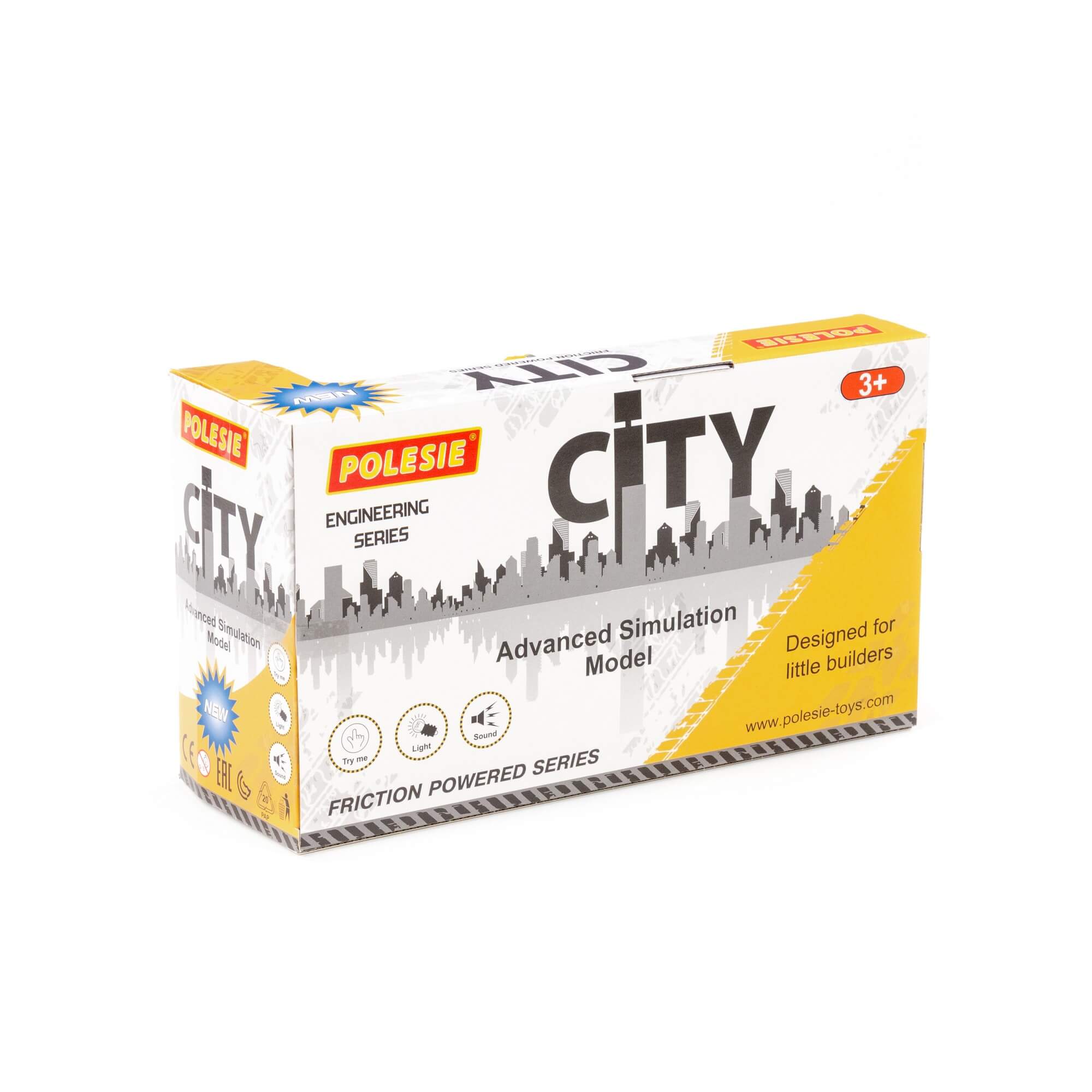 "City", samochód burtowy z koparką inercyjny (ze światłem i dźwiękiem) (żółty) (w pudełku) Ref. 95992 - photo #8