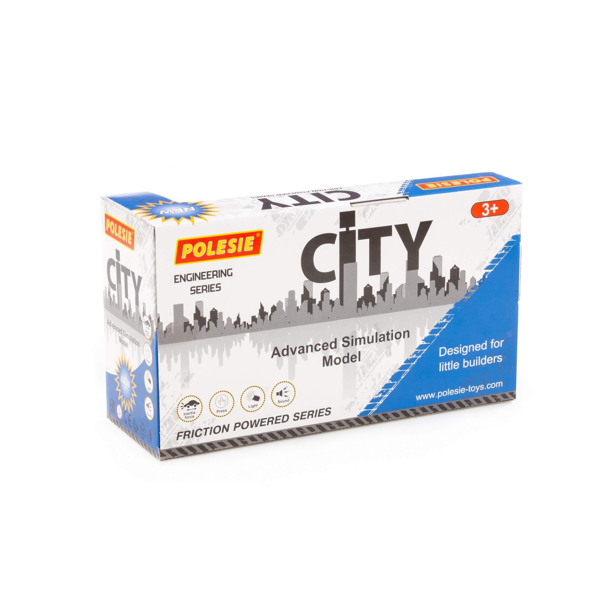 "City", samochód burtowy z podnośnikiem inercyjny (ze światłem i dźwiękiem) (niebieski) (w pudełku) "City", samochód burtowy z podnośnikiem inercyjny (ze światłem i dźwiękiem) (niebieski) (w pudełku) Ref. 96012 - photo #8