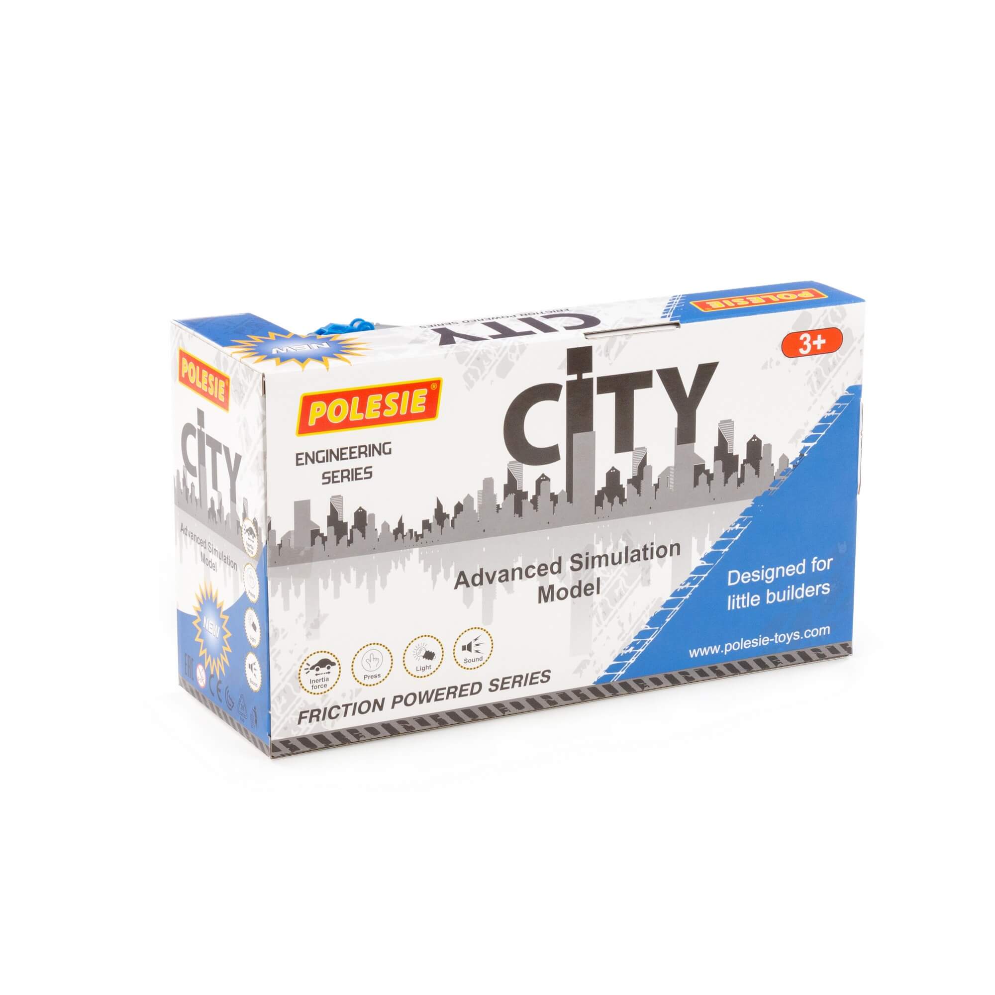 "City", samochód do przewozu dłużycy inercyjny (ze światłem i dźwiękiem) (niebieski) (w pudełku) Ref. 96050 - photo #7