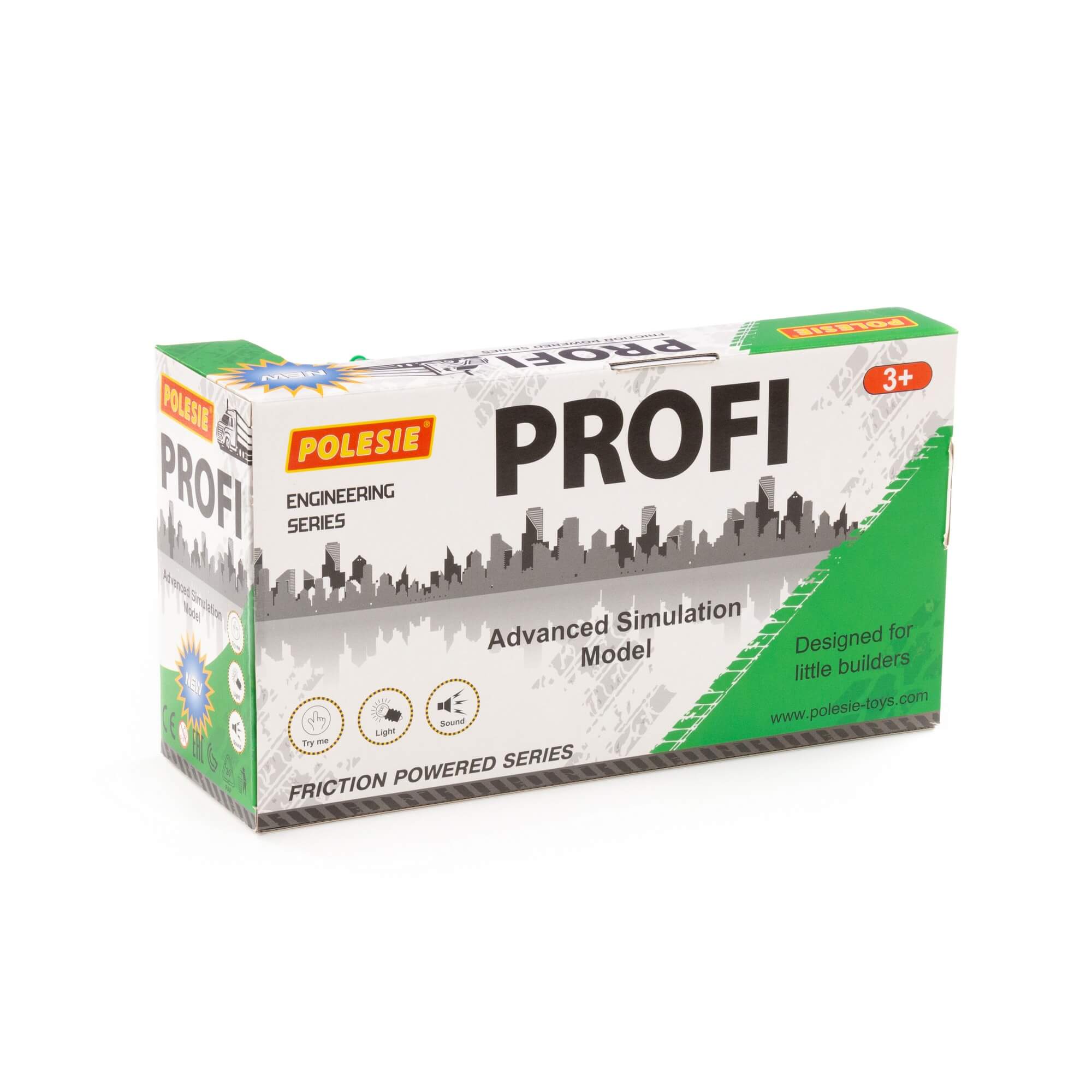 "Profi", samochód do przewozu dłużycy inercyjny (ze światłem i dźwiękiem) (zielony) (w pudełku) Ref. 96180 - photo #7