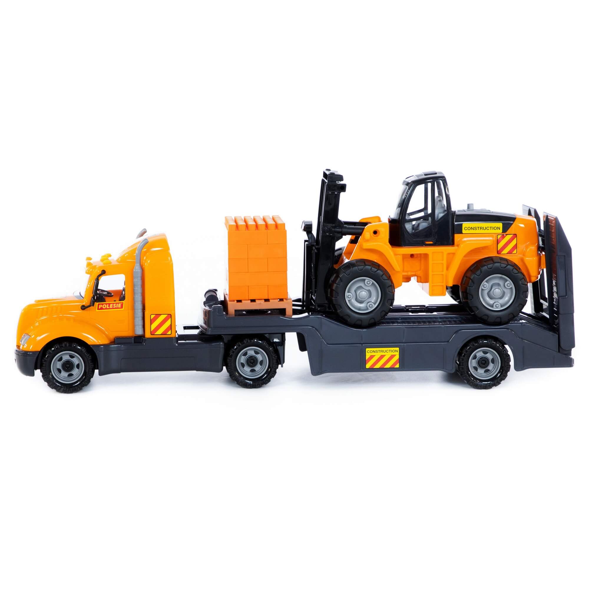 "Majk", samochód-holownik + Wózek widłowy + Klocki "Super-mix" - 30 elem. na palecie (w siatce) Ref. 55705 - photo #2
