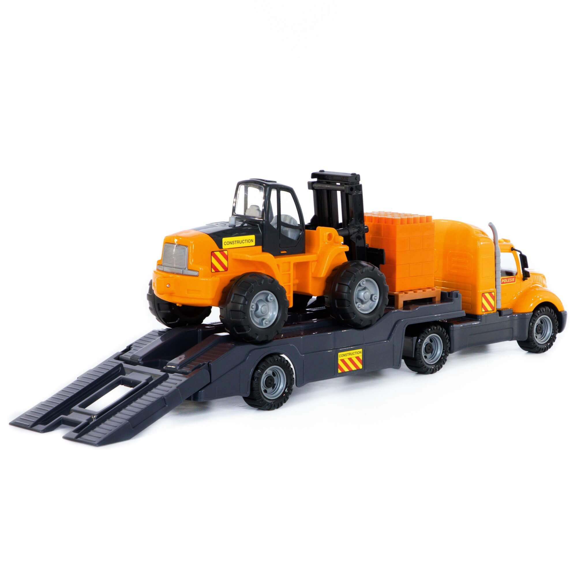 "Majk", samochód-holownik + Wózek widłowy + Klocki "Super-mix" - 30 elem. na palecie (w siatce) Ref. 55705 - photo #4