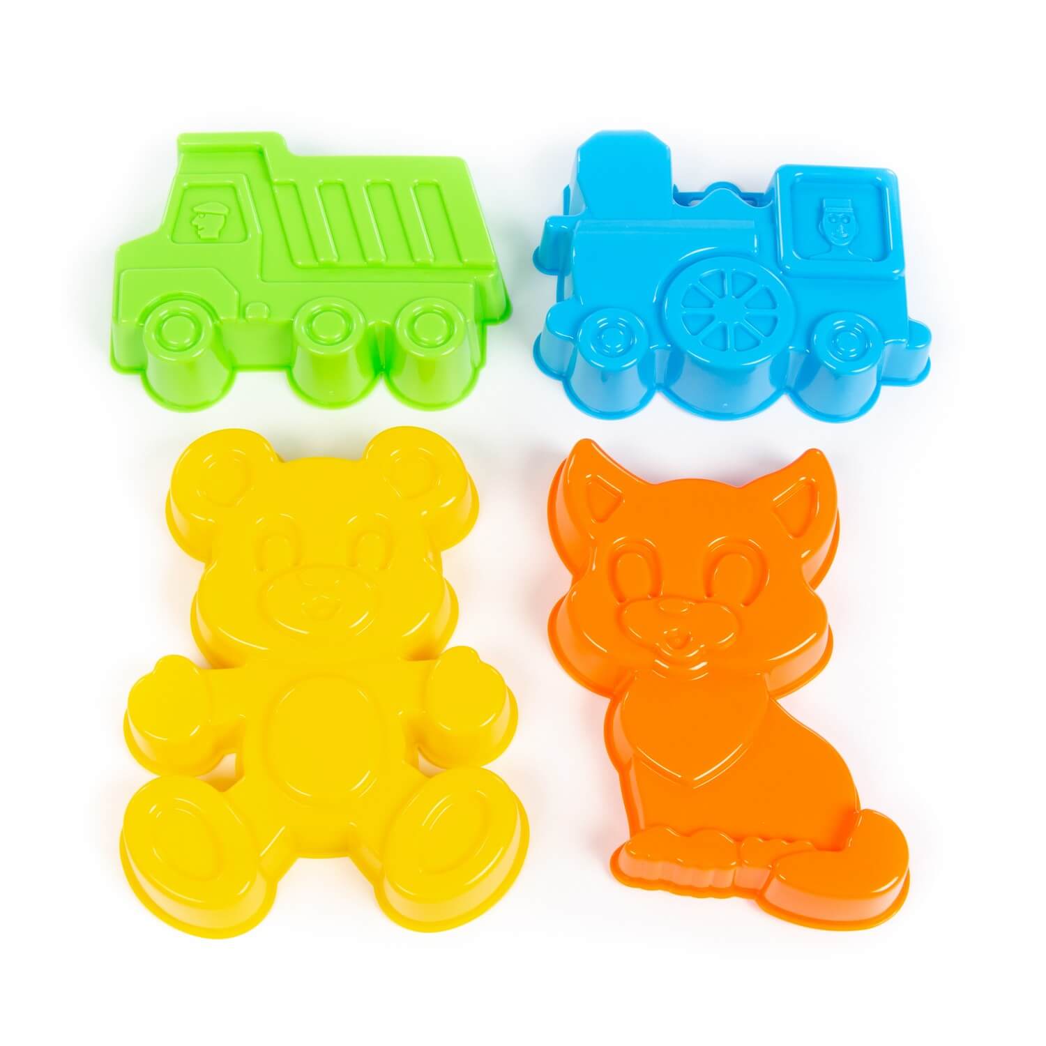 Zestaw Nr105: "Faworyt", wywrotka + sito-kwiatek, szufelka Nr2, grabki Nr2, foremki (wywrotka + lokomotywa), foremki (kotek + niedźwiedź) Ref. 7568 - photo #12