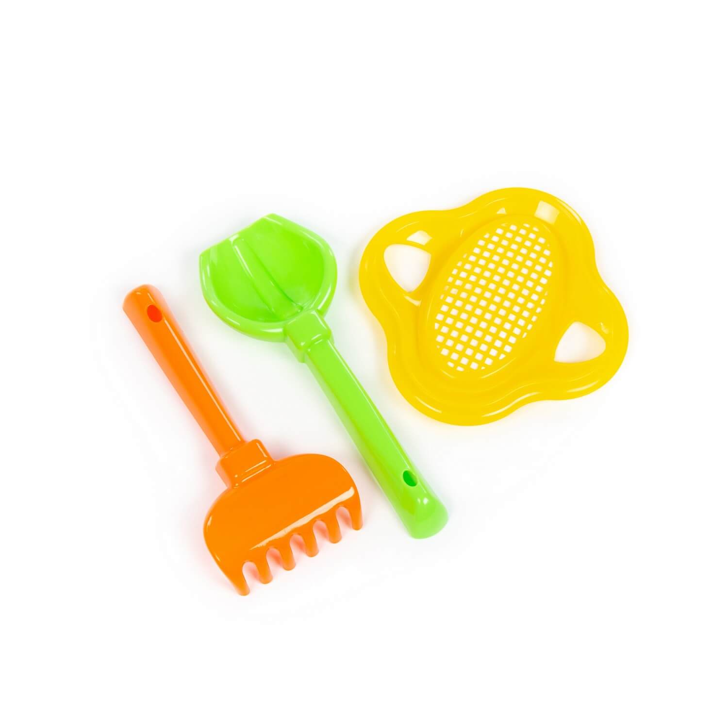 Zestaw Nr105: "Faworyt", wywrotka + sito-kwiatek, szufelka Nr2, grabki Nr2, foremki (wywrotka + lokomotywa), foremki (kotek + niedźwiedź) Ref. 7568 - photo #13