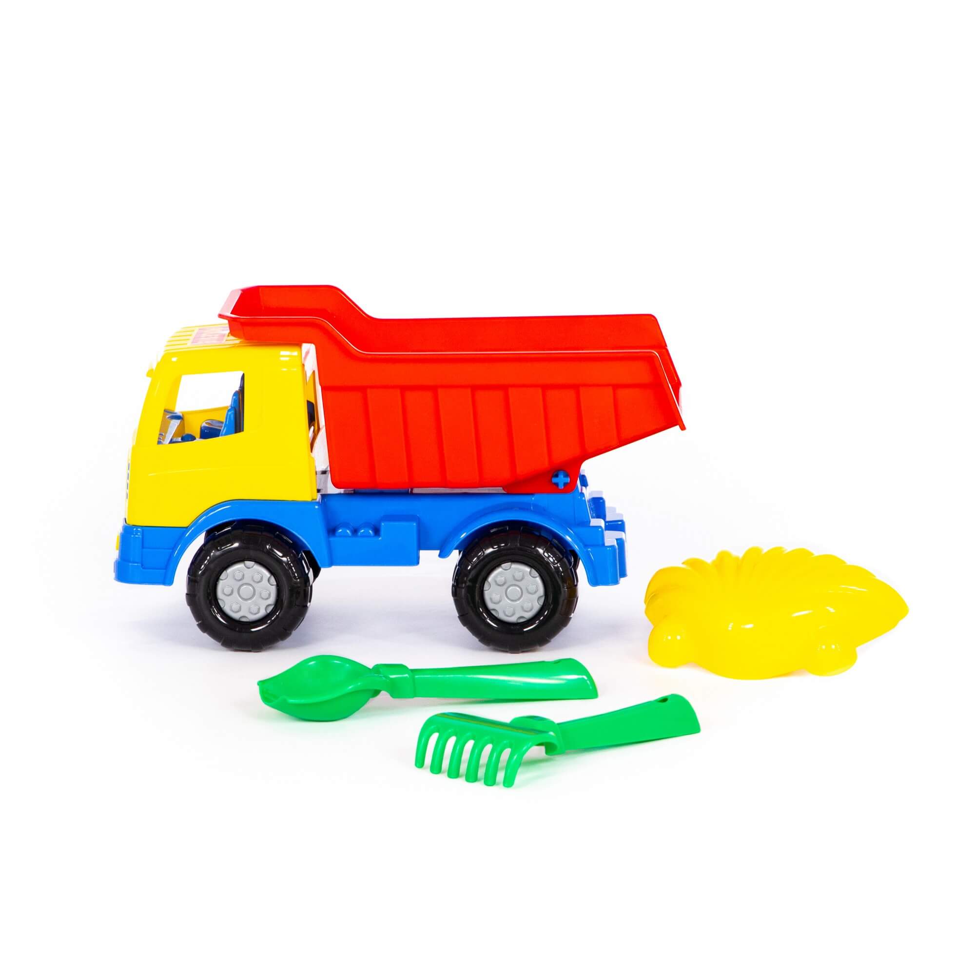 Zestaw Nr642: "Miraż", samochód-wywrotka + szufelka Nr2, grabki Nr2, foremka (muszla Nr 1) Ref. 93233 - photo #2