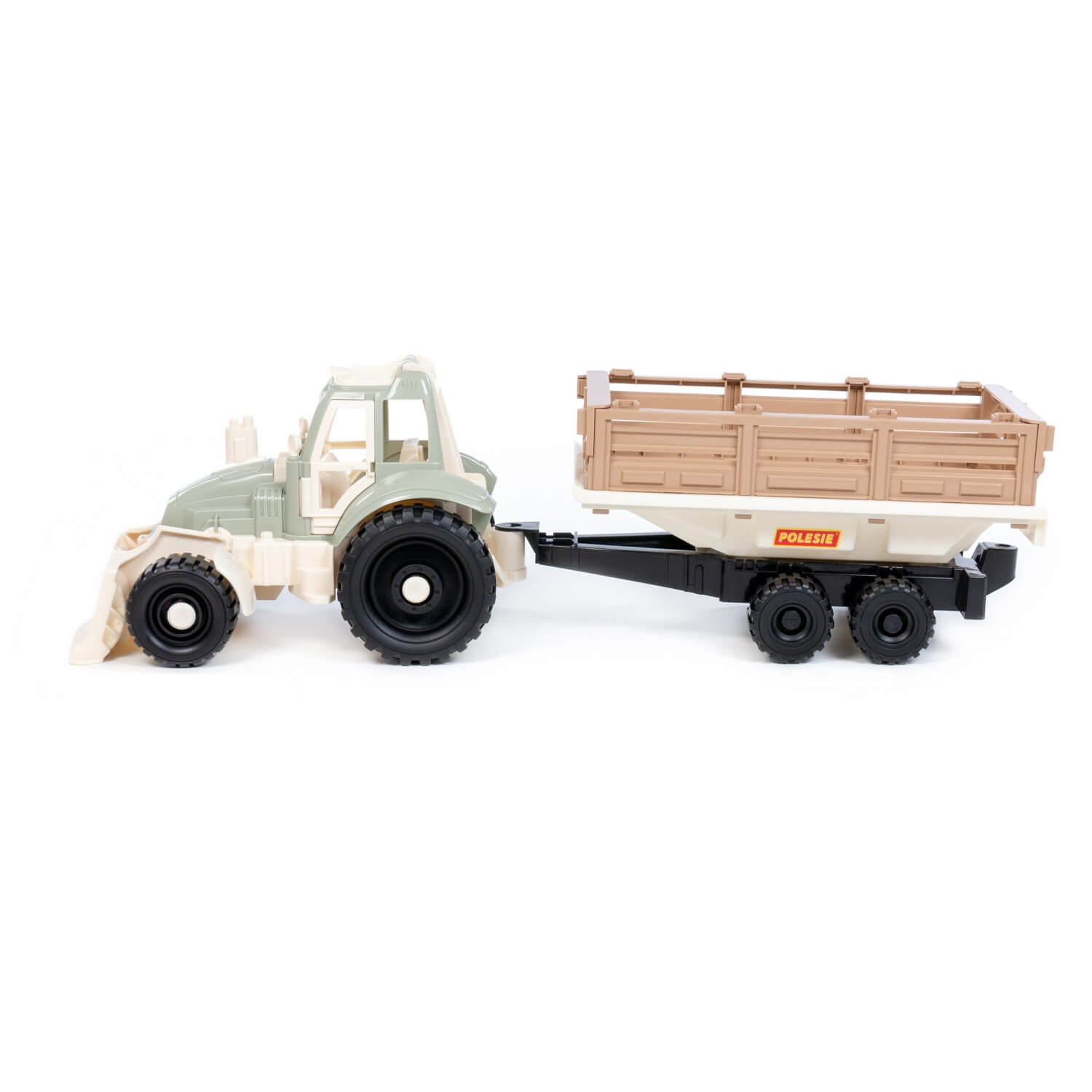 Traktor z równiarką i naczepą (pastelowy) Ref. 31618 - photo #2