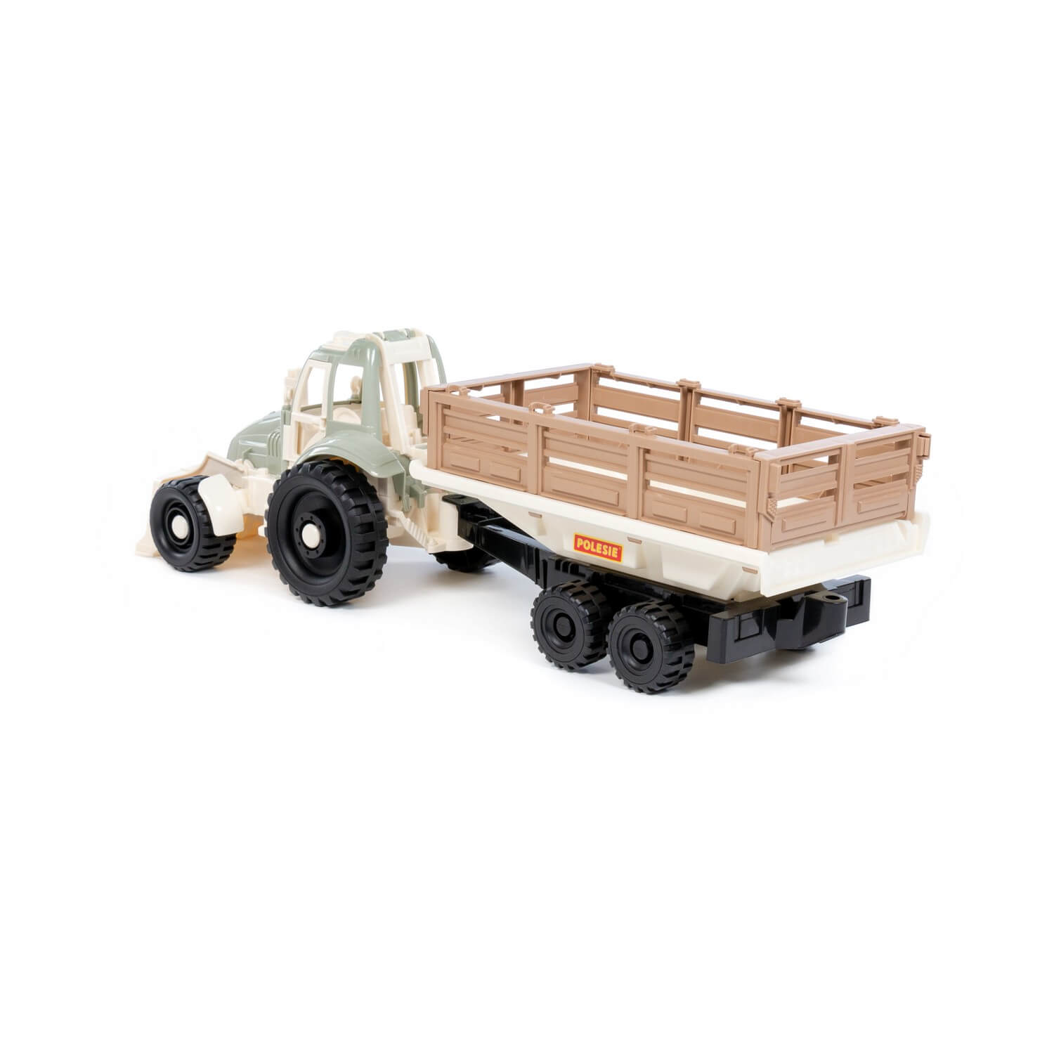 Traktor z równiarką i naczepą (pastelowy) Ref. 31618 - photo #3