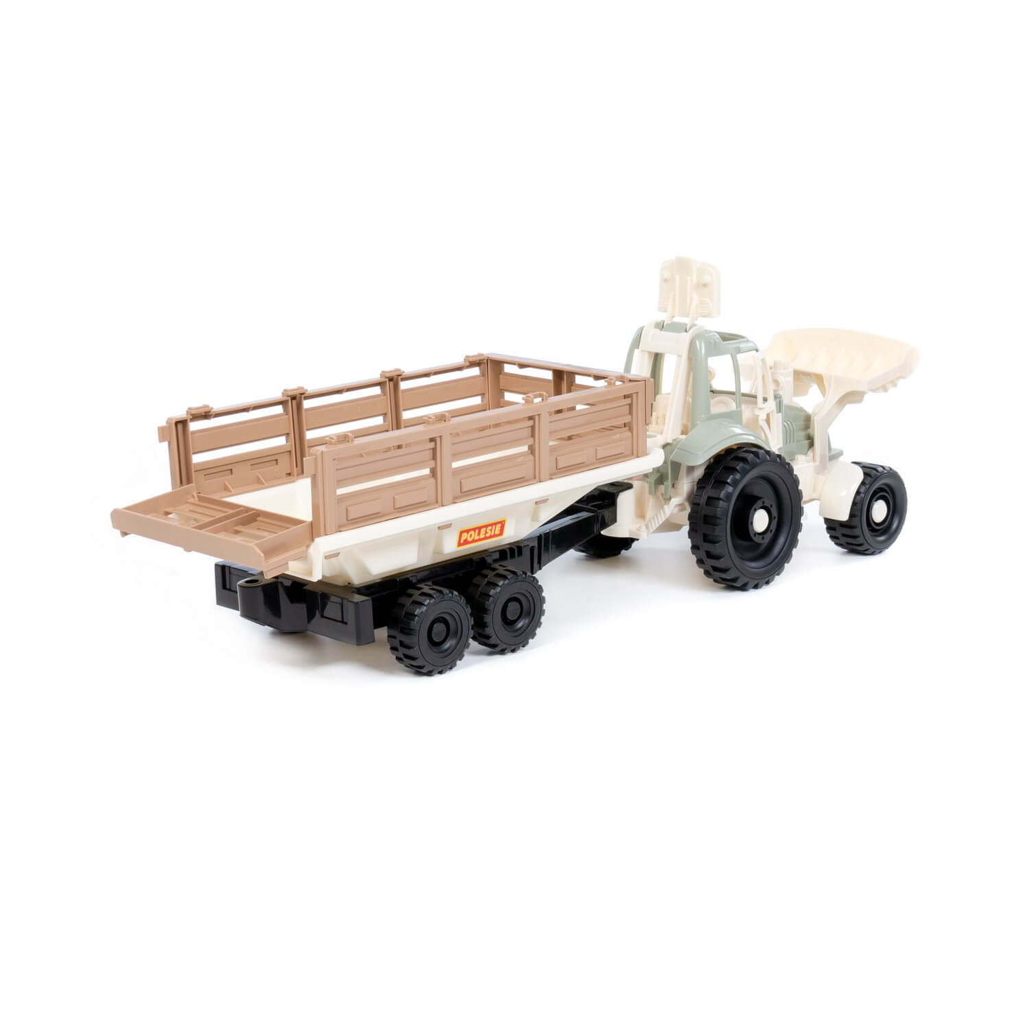 Traktor z równiarką i naczepą (pastelowy) Ref. 31618 - photo #4