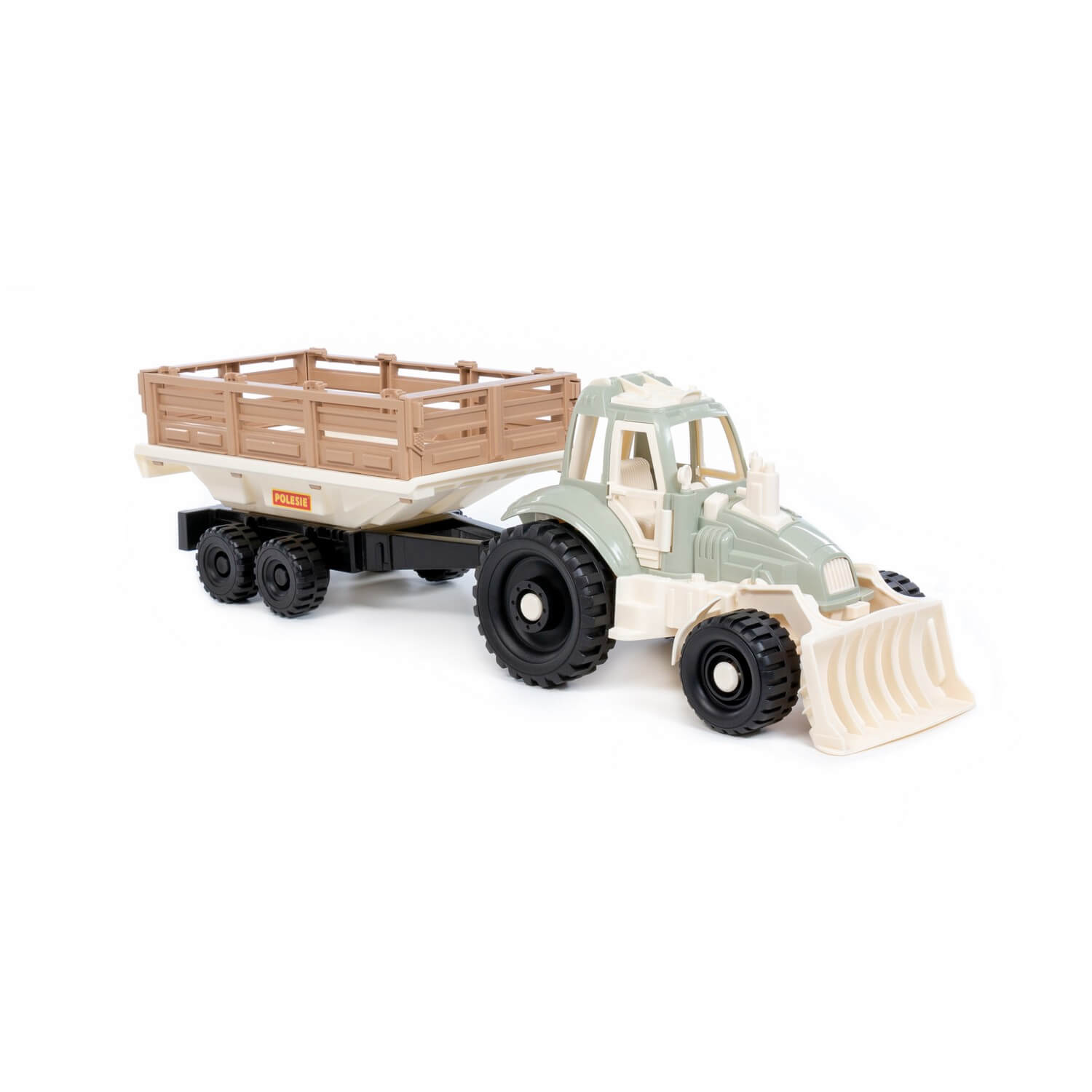 Traktor z równiarką i naczepą (pastelowy) Ref. 31618 - photo #5