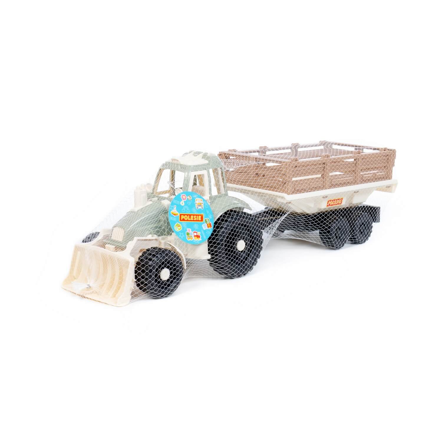 Traktor z równiarką i naczepą (pastelowy) Ref. 31618 - photo #6
